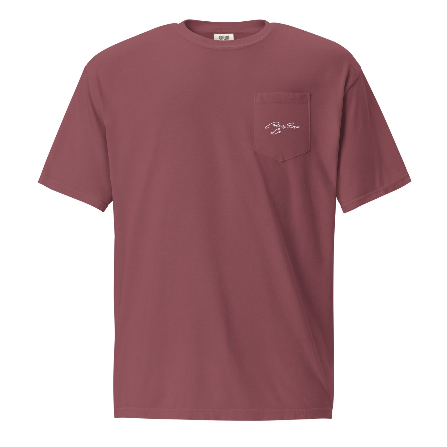 “Cursive” Rowdy Spur pocket t-shirt