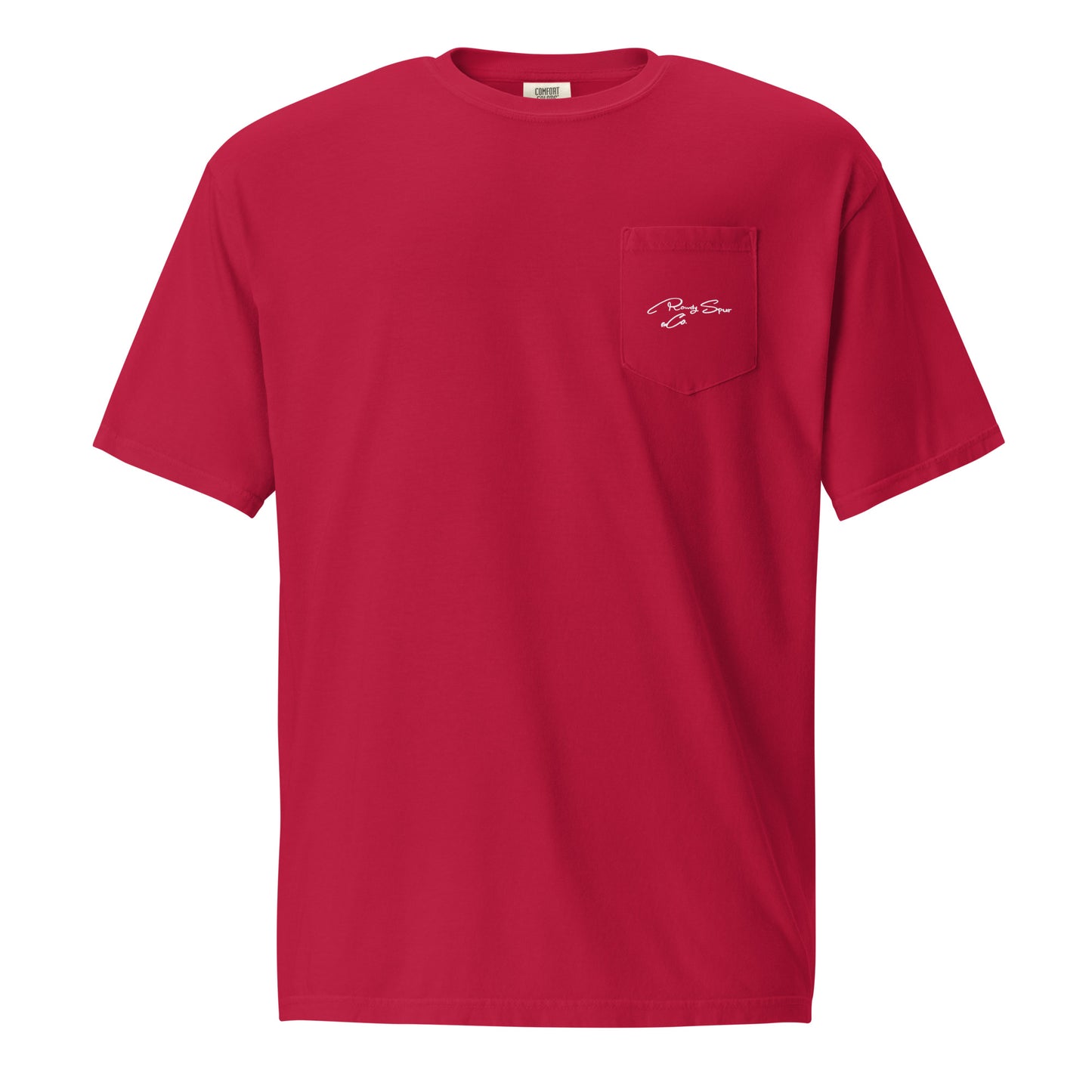 “Cursive” Rowdy Spur pocket t-shirt