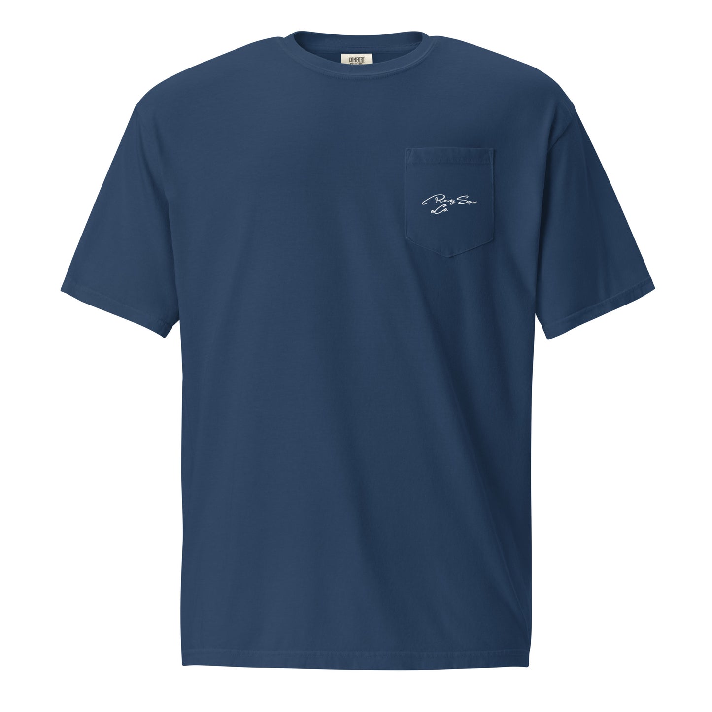 “Cursive” Rowdy Spur pocket t-shirt