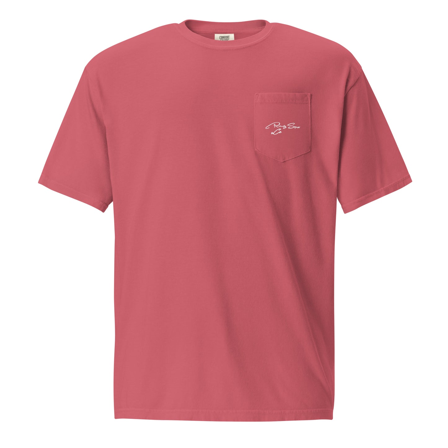 “Cursive” Rowdy Spur pocket t-shirt
